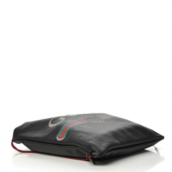 Gucci Logo-Print Drawstring Backpack in Black - Picture 4 of 10